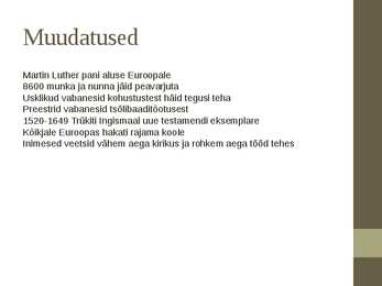 Reformatsioon #8