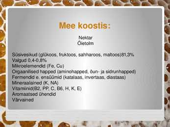 Mesi meie laual #9