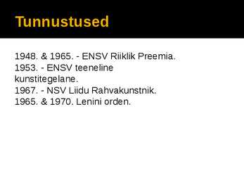 Heino Elleri eluloost esitlus #6