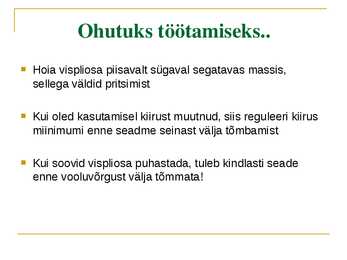 Tööjuhend sausegurile #4