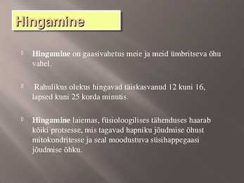 Hingamiselundkond #2