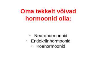 SISENÕRENÄÄRMED e-ENDOKRIINELUNDID #2