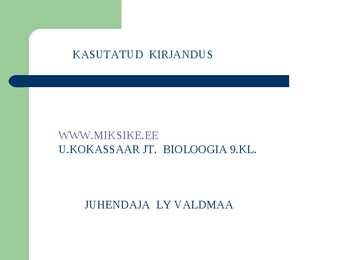 INIMESE LUUD JA LIIGESED #9