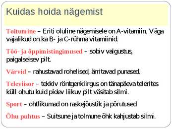 SILM JA NÄGEMINE #15