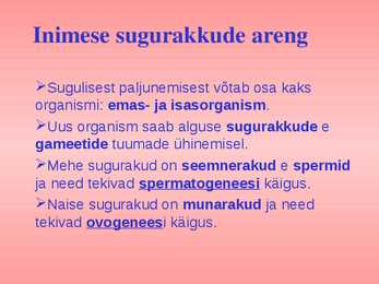 Sugurakkude areng ja viljastumine #2