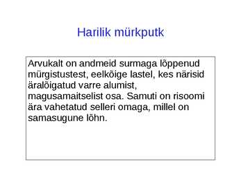 Taimsed mürgid #11