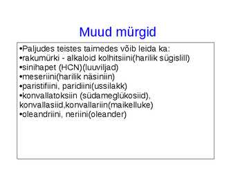 Taimsed mürgid #14