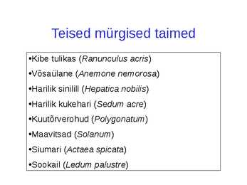 Taimsed mürgid #15