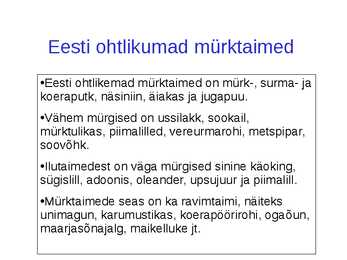 Taimsed mürgid #4