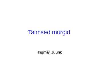 Taimsed mürgid