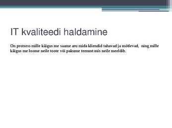 It-projektijuhtimine-kvaliteet ja testimine #2