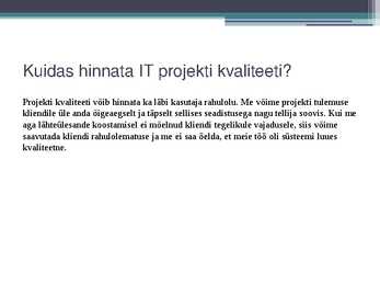 It-projektijuhtimine-kvaliteet ja testimine #4