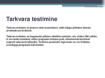 It-projektijuhtimine-kvaliteet ja testimine #9
