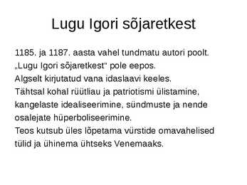 Lugu Igori sõjaretkest #2