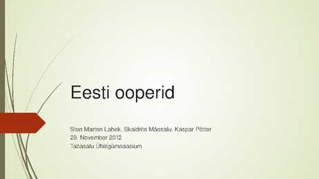 Eesti ooperid