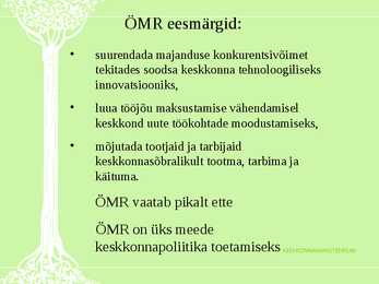 Ökoloogiline maksureform-ÖMR-tarbimise mõjutajana #13