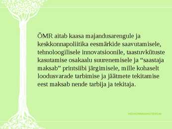 Ökoloogiline maksureform-ÖMR-tarbimise mõjutajana #14