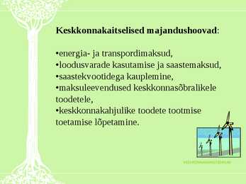 Ökoloogiline maksureform-ÖMR-tarbimise mõjutajana #16