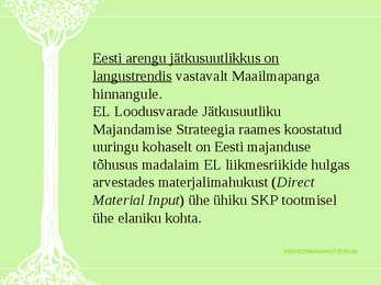 Ökoloogiline maksureform-ÖMR-tarbimise mõjutajana #3