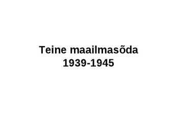 II Maailmasoda