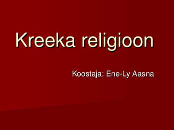 Kreeka religioon