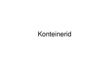 Konteinerid 2013
