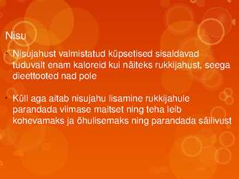 TERAVILJATOOTED JA TERVIS #7