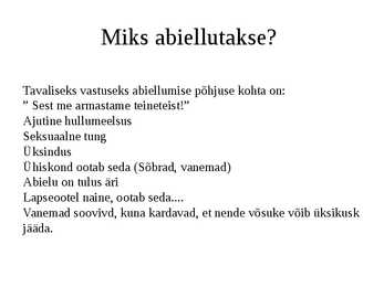 Abielust tulenevad õigused ja kohustused #4