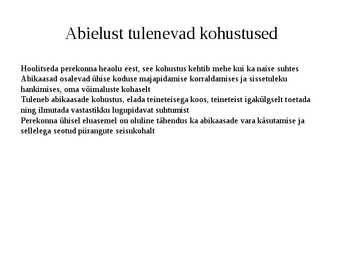 Abielust tulenevad õigused ja kohustused #8