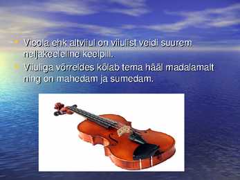 Vioola ehk altviiul #2