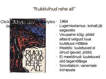 Juhan Liiv-Rukkivihud reheall #5