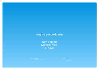 Valguse peegeldamine