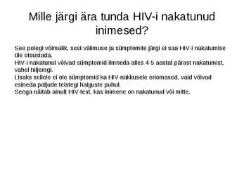 Tubakavaba ja HIV #11