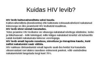 Tubakavaba ja HIV #12