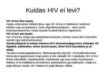 Tubakavaba ja HIV #13