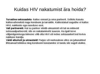 Tubakavaba ja HIV #14