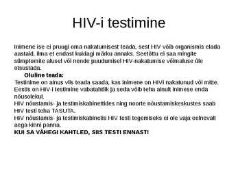 Tubakavaba ja HIV #16