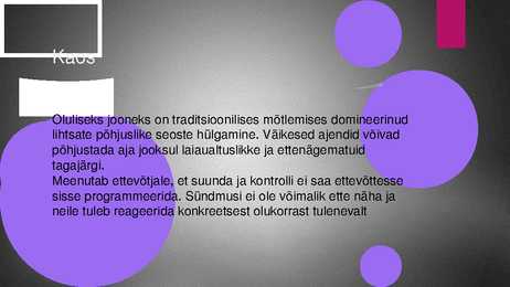 Ettevõtte kasvukontseptsiooni variatsioone #9