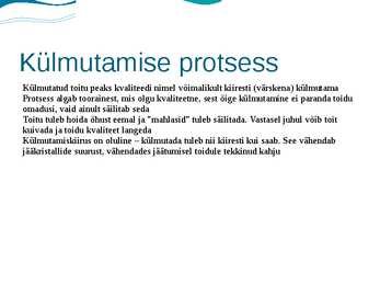 Toidu külmutamine #3