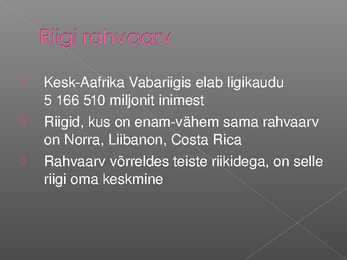 Kesk-Aafrika Vabariik #2