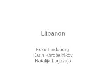 Liibanon
