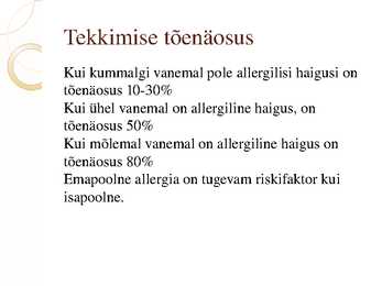 Toiduallergia ja toidutalumatus #4