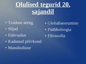 KUNST-KIRJANDUS JA ARHITEKTUUR 20-SAJANDIL #2