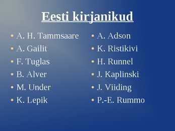 KUNST-KIRJANDUS JA ARHITEKTUUR 20-SAJANDIL #14