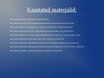 KUNST-KIRJANDUS JA ARHITEKTUUR 20-SAJANDIL #21