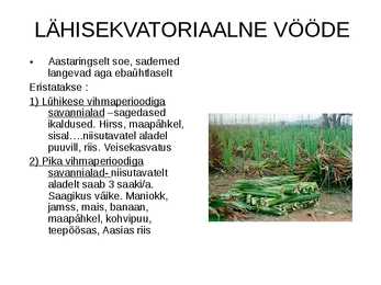 Agrokliimavöötmed ja tootmise vormid #13