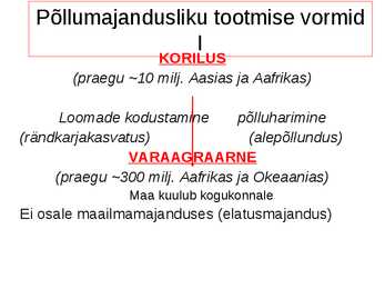 Agrokliimavöötmed ja tootmise vormid #17
