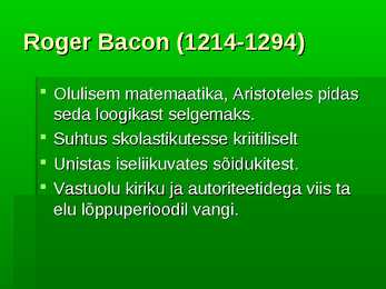 Keskaeg usk-kirik #8
