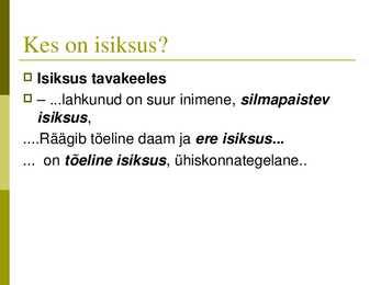 Isiksus #4