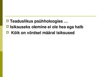 Isiksus #6